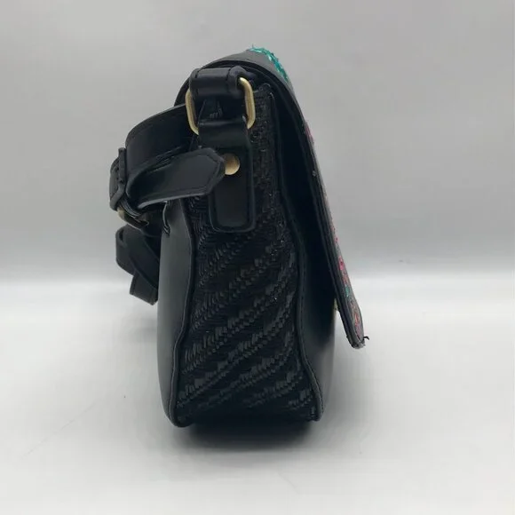 Desigual Black Faux Leather Varsovia Far West Crossbody Bag - Picture 3 of 10